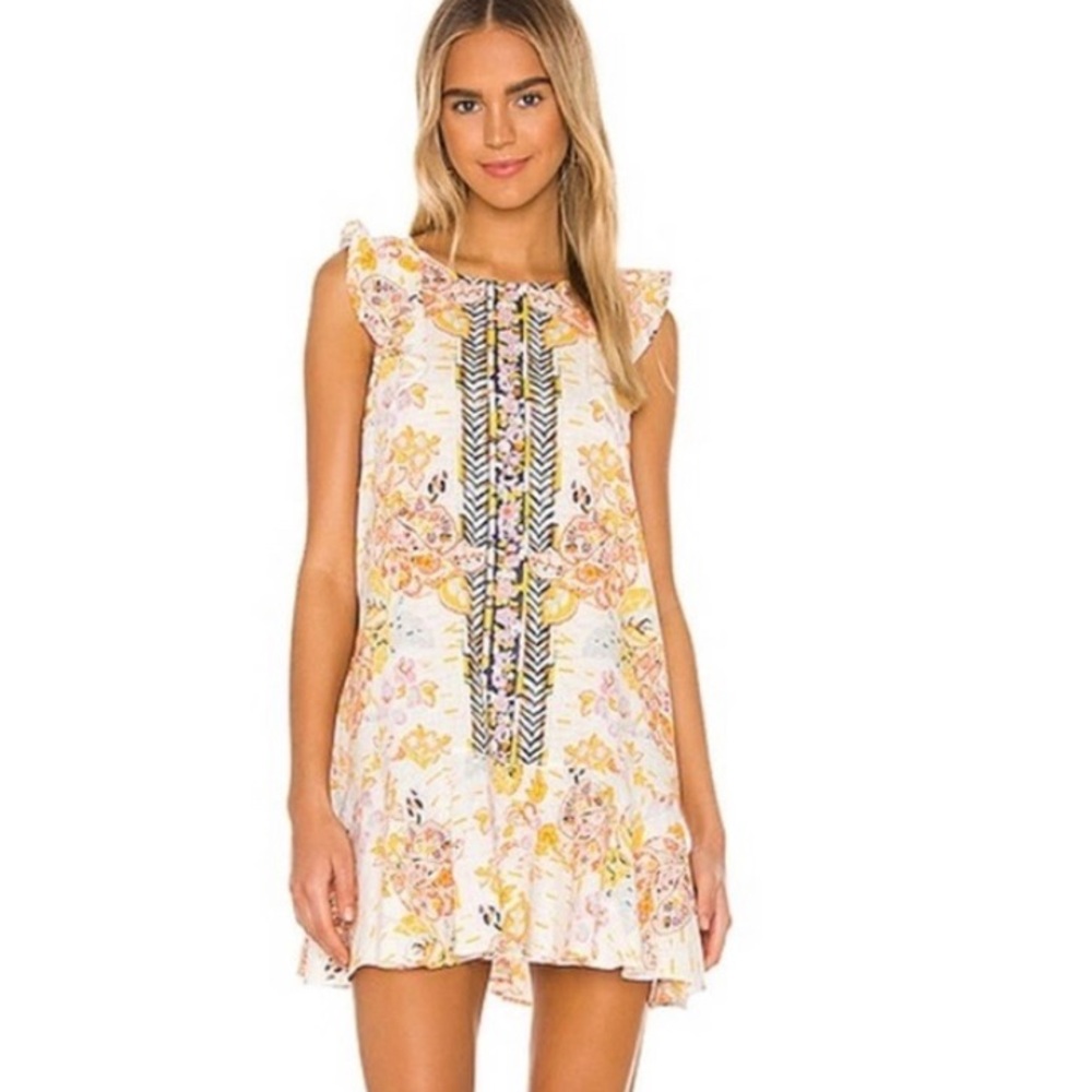 NWT - Free People Summer in Tulum Floral Dress/Tunic Cream Combo size small